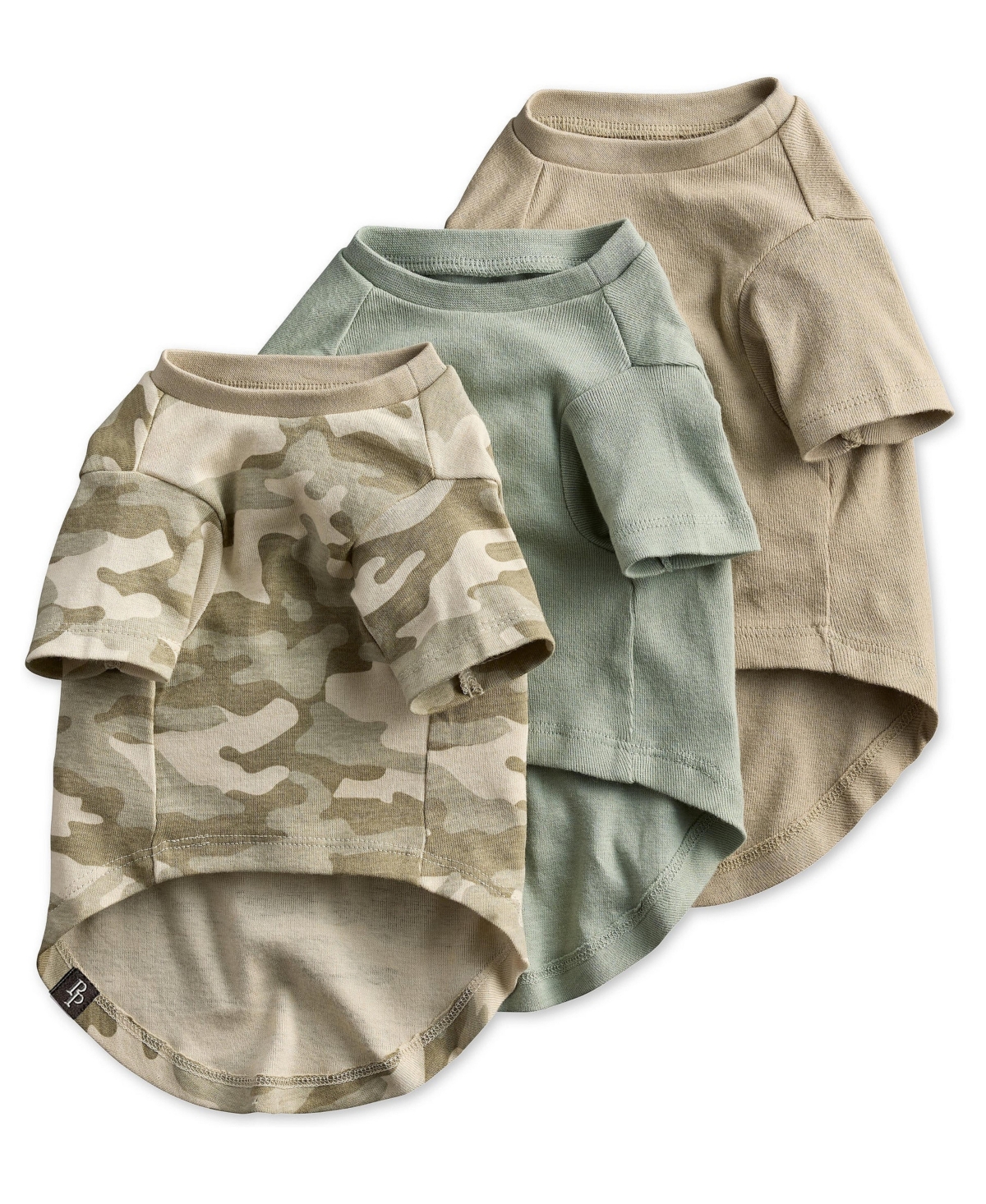 Pet Passion Toby Ii The Extra Perfect Tee, 3 Pack - Sage camo