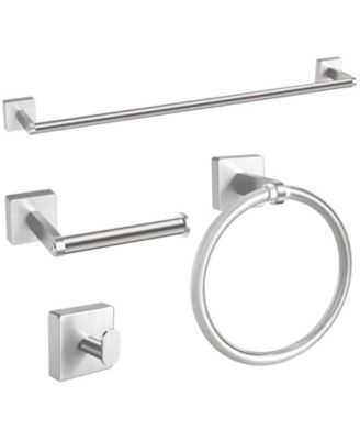 4 Piece Bathroom Hardware Accessories Set Towel Racks