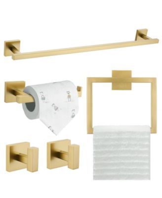 5 Piece 23.6" Bathroom Hardware Accessories Set Brushed