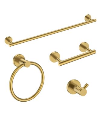4 Piece 24" Bathroom Hardware Set Towel Bar