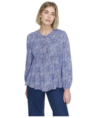 Women's Roisin Long-Sleeve Tie-Front Floral Top