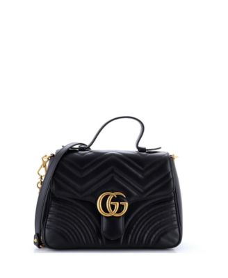 Small GG Marmont Top Handle Flap Shoulder Bag