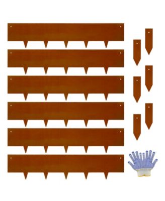 8IN Metal Garden Landscape Edging 6 Pack
