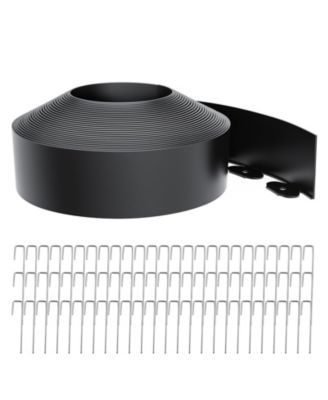 4IN Tall 60ft Plastic Landscape Edging With 75 Metal Spikes