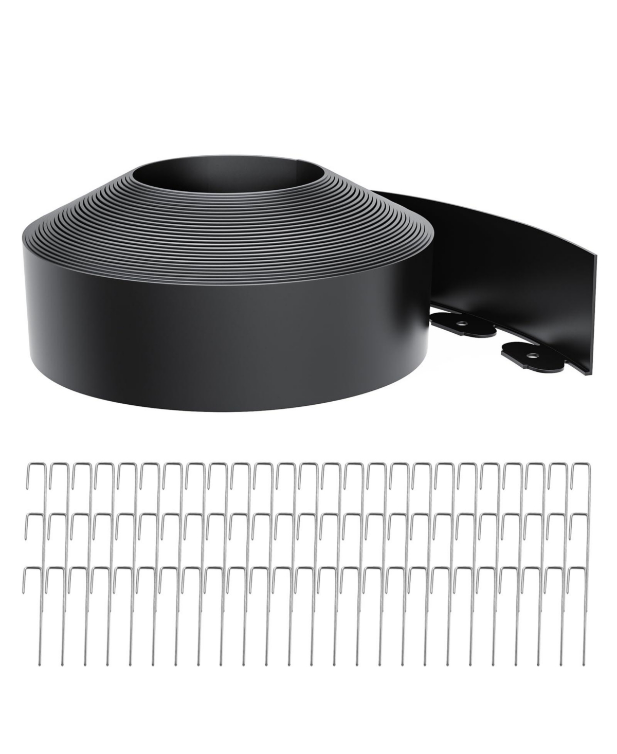 Aofar 4IN Tall 60ft Plastic Landscape Edging With 75 Metal Spikes