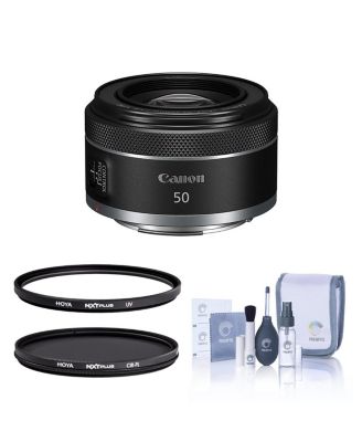 RF 50mm f/1.8 STM Autofocus Lens with Filter Kit and Cleaning Kit for EOS R Series Cameras