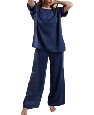 Women's Short-Sleeve Oversized Tee and Pants, 2-Piece Set