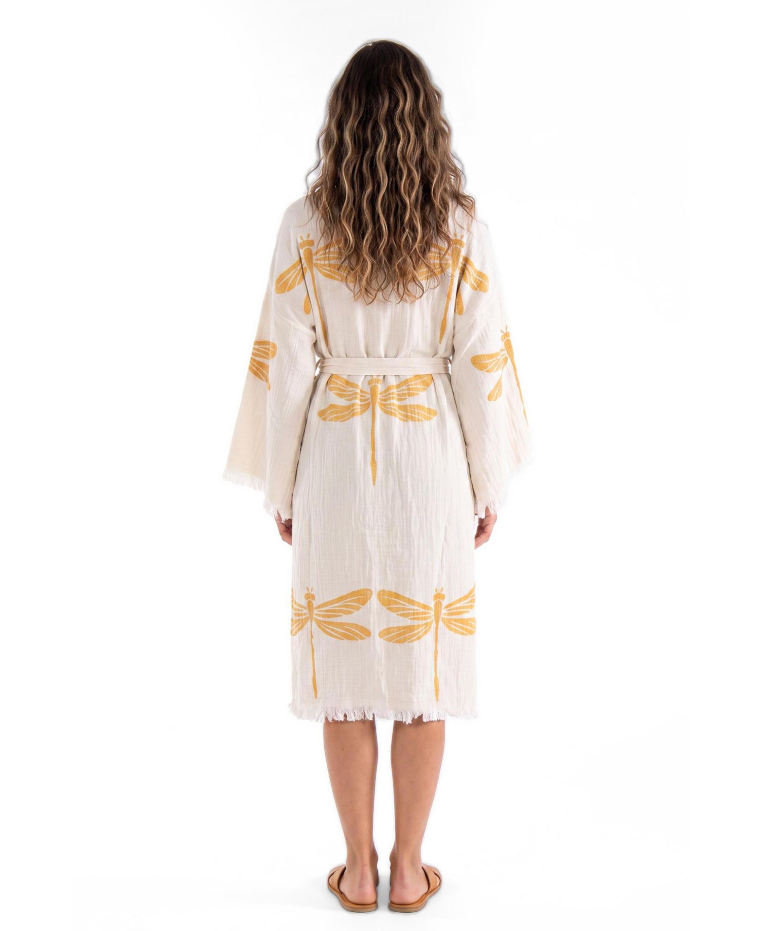 Women's Livia Cotton Handmade V-Neck Robe