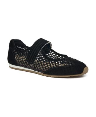 Patricia-D Suede Round-Toe Mary Jane Flats