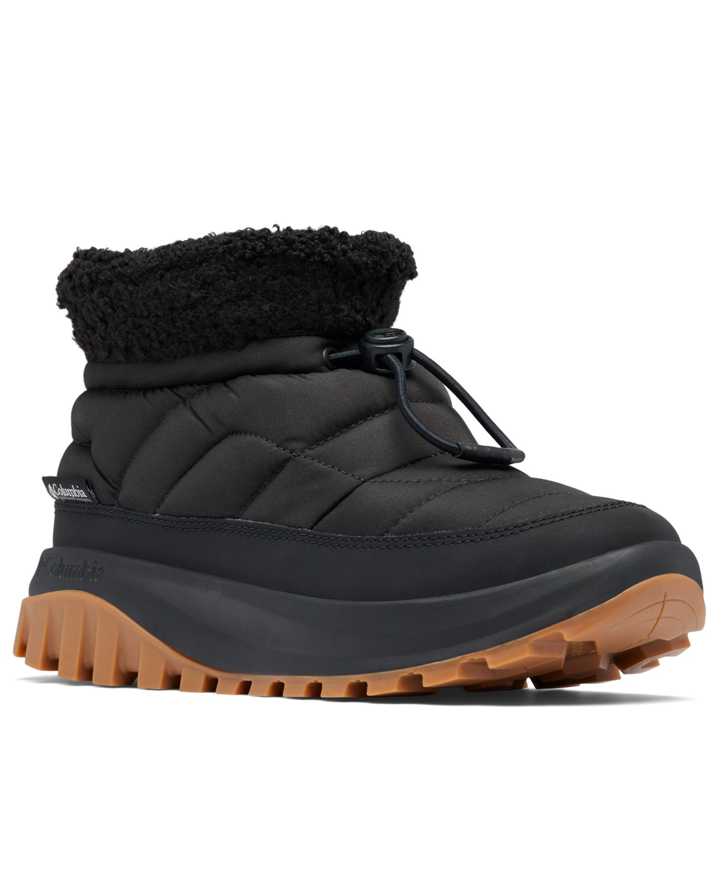 Женские утеплённые ботильоны Columbia Snowtrot Shorty, цвет: Чёрный / Морская соль — фото 1