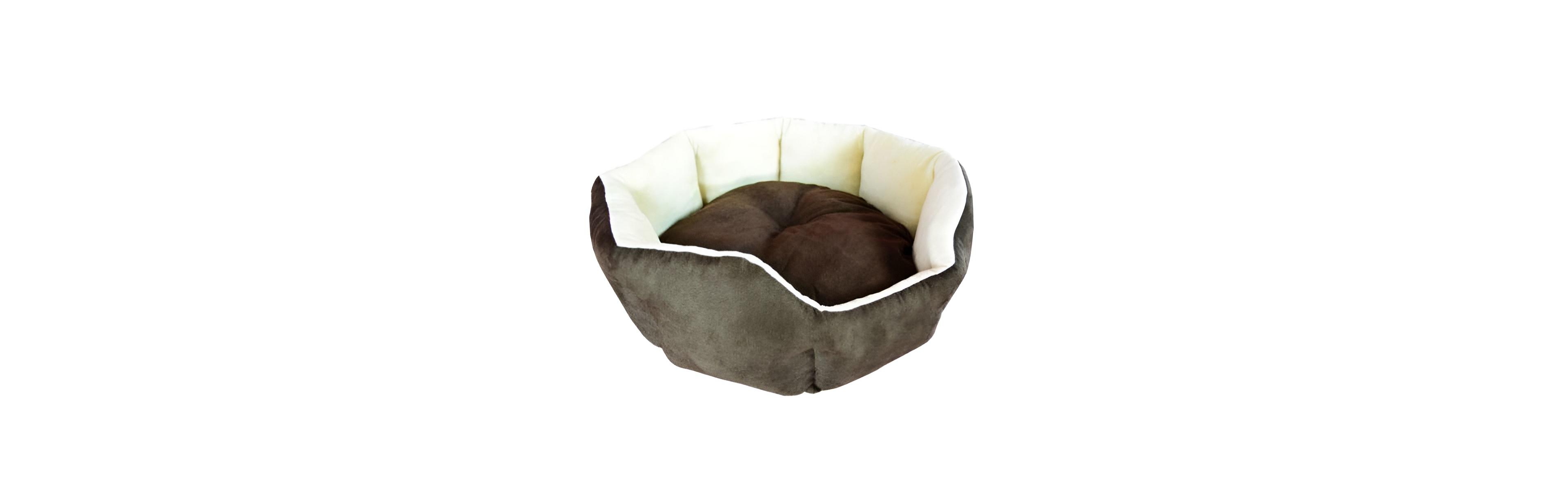 Slickblue Round Oval Pet Bed for Small Dogs and Cats