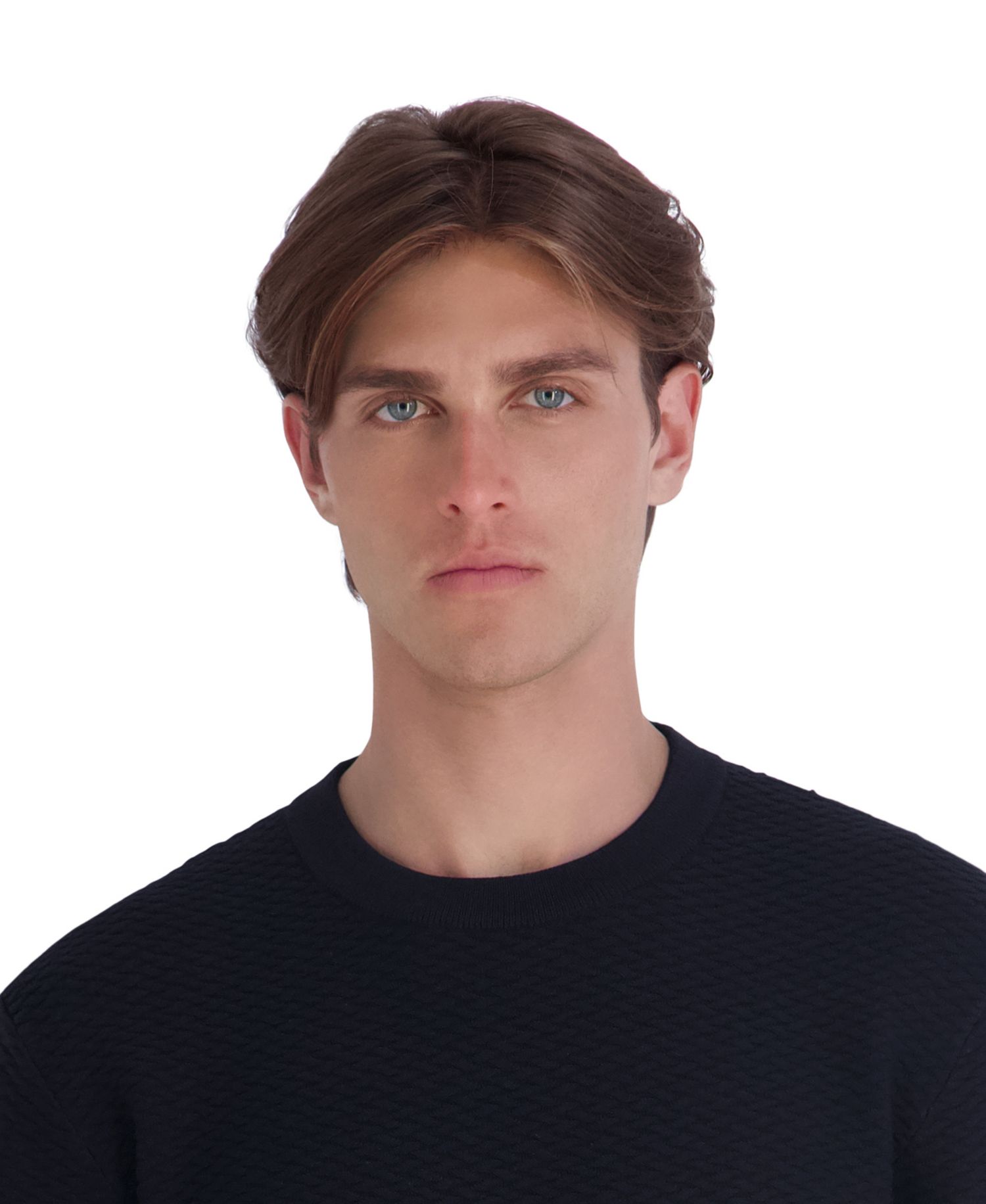 Men's Textured Crewneck Modern-Fit Sweater
