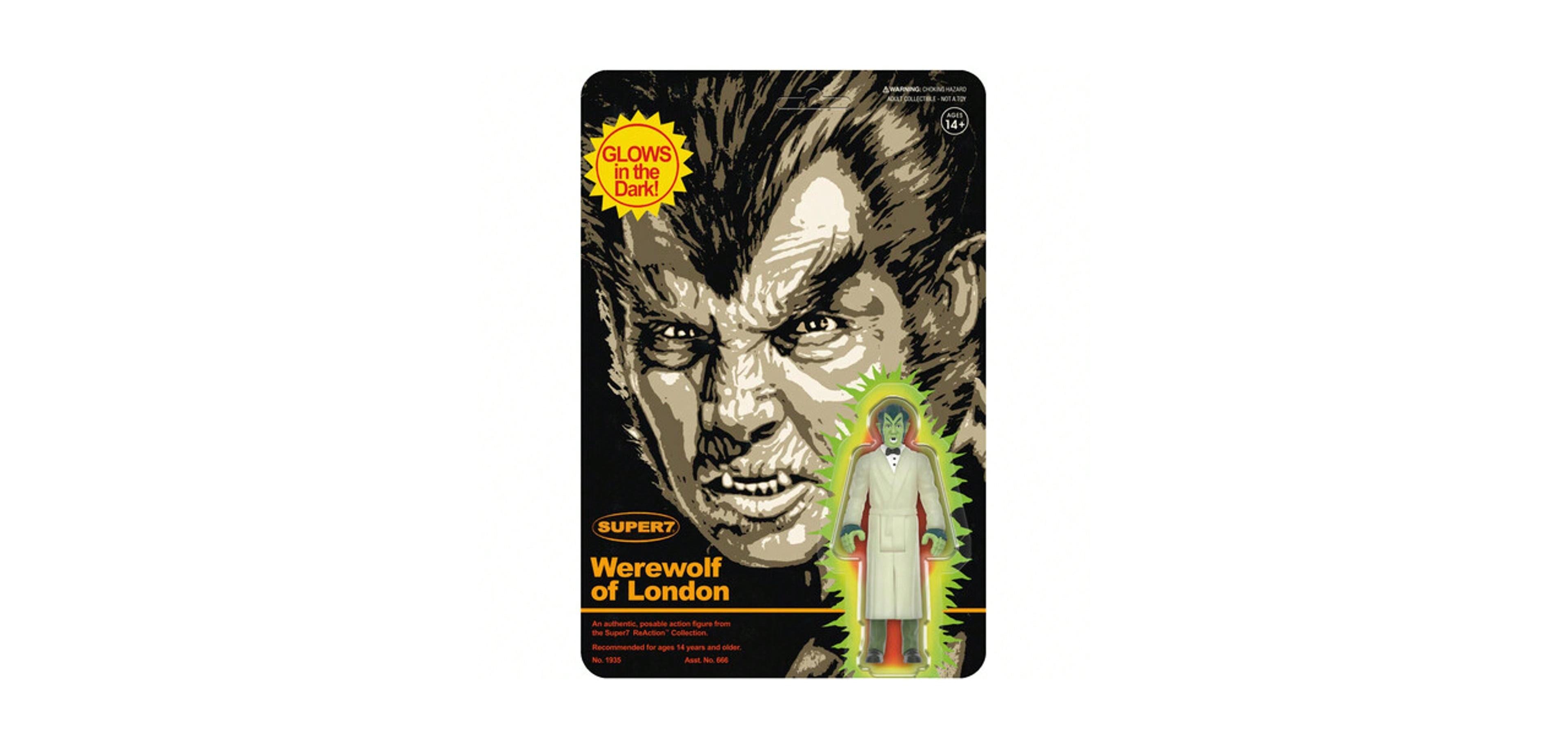 Super7 Werewolf of London (Monster Glow) Glow-in-the-Dark Action Figure, Ages 14+