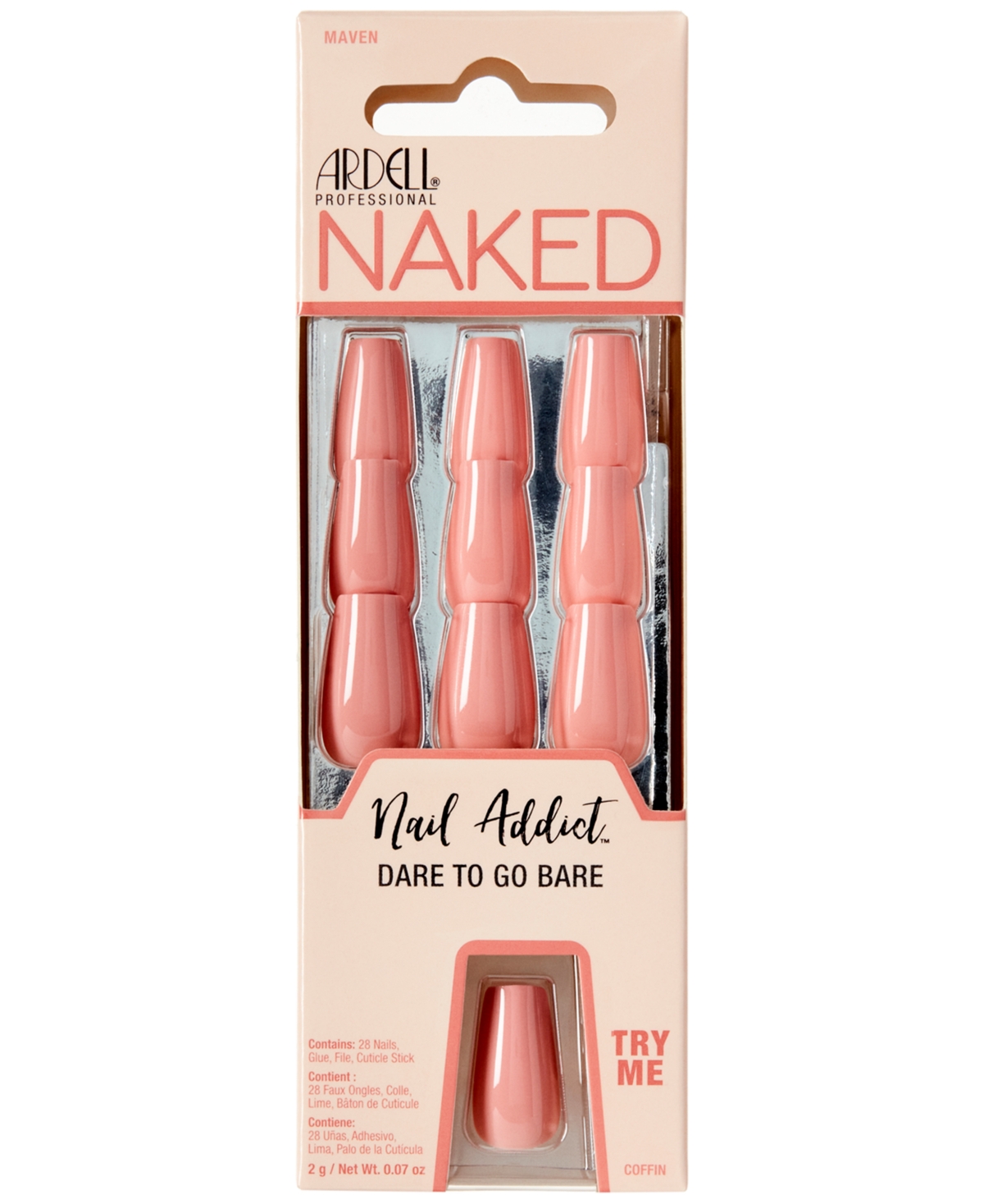 Ardell Nails Nail Addict Naked Press-On Nails, Maven - Maven