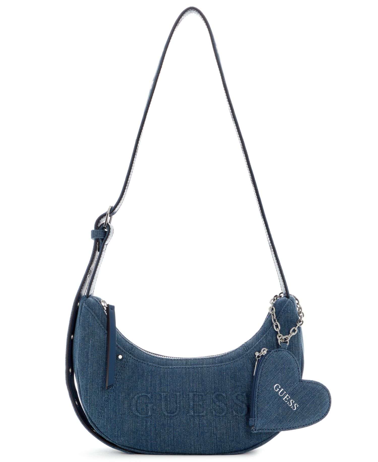 Sasha Small Heart Charm Hobo Shoulder Handbag