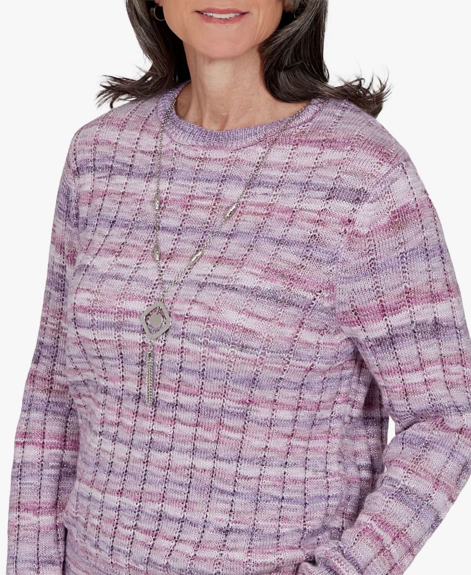 Petite Stripe Fitted Ribbed Sweater