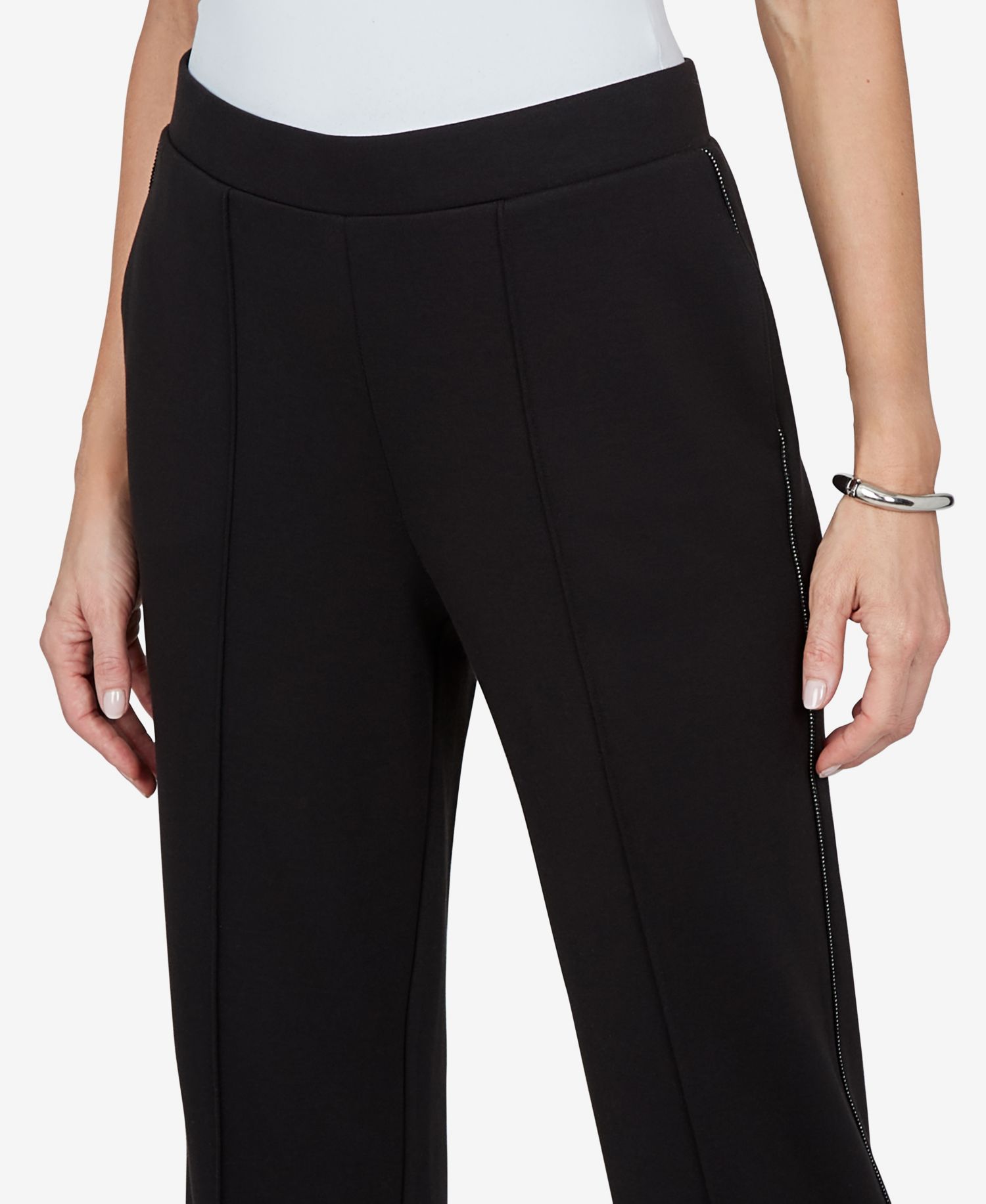 Petite Pull-On Straight Mid-Rise Pants