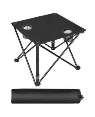 Outdoor Table, Folding Design, Carry Bag, Cup Holders for Camping, Travel and Outdoor Activities