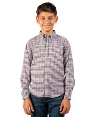 Boys' 8-20 Signature Gingham Button-Down Long Sleeve Shirt