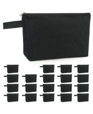 20 Canvas Zipper Pouches Bulk Blank Multi purpose Pouch