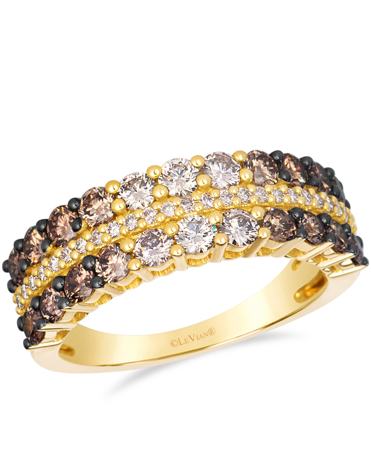 Le Vian Chocolate Ombre Diamond Ring (1.62 ct. t.w.) in 14k Yellow Gold