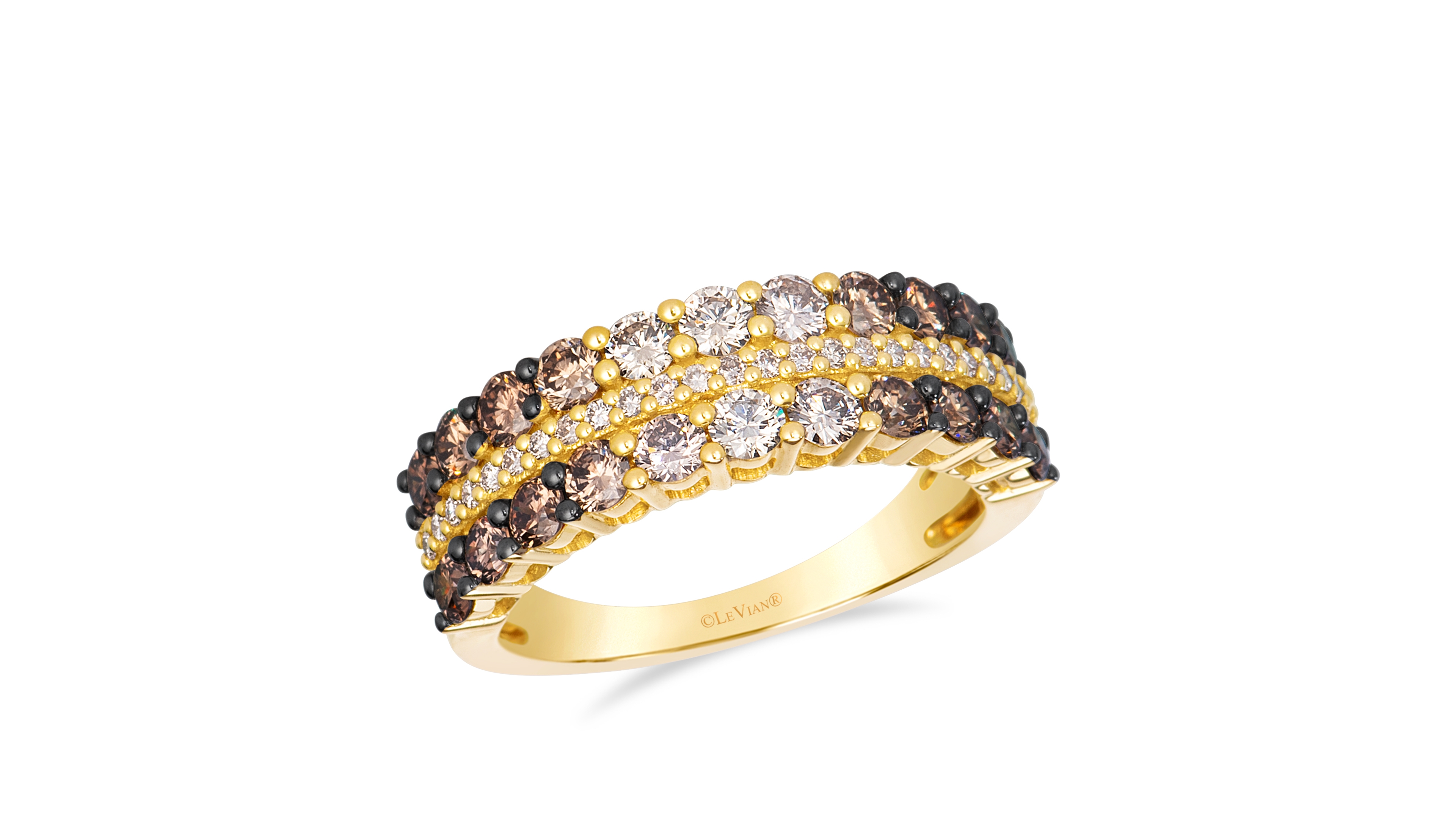 Le Vian Chocolate Ombre Diamond Ring (1.62 ct. t.w.) in 14k Yellow Gold