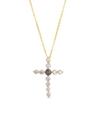 Diamond Cross Pendant (1 ct. t.w.) in 14k Yellow Gold