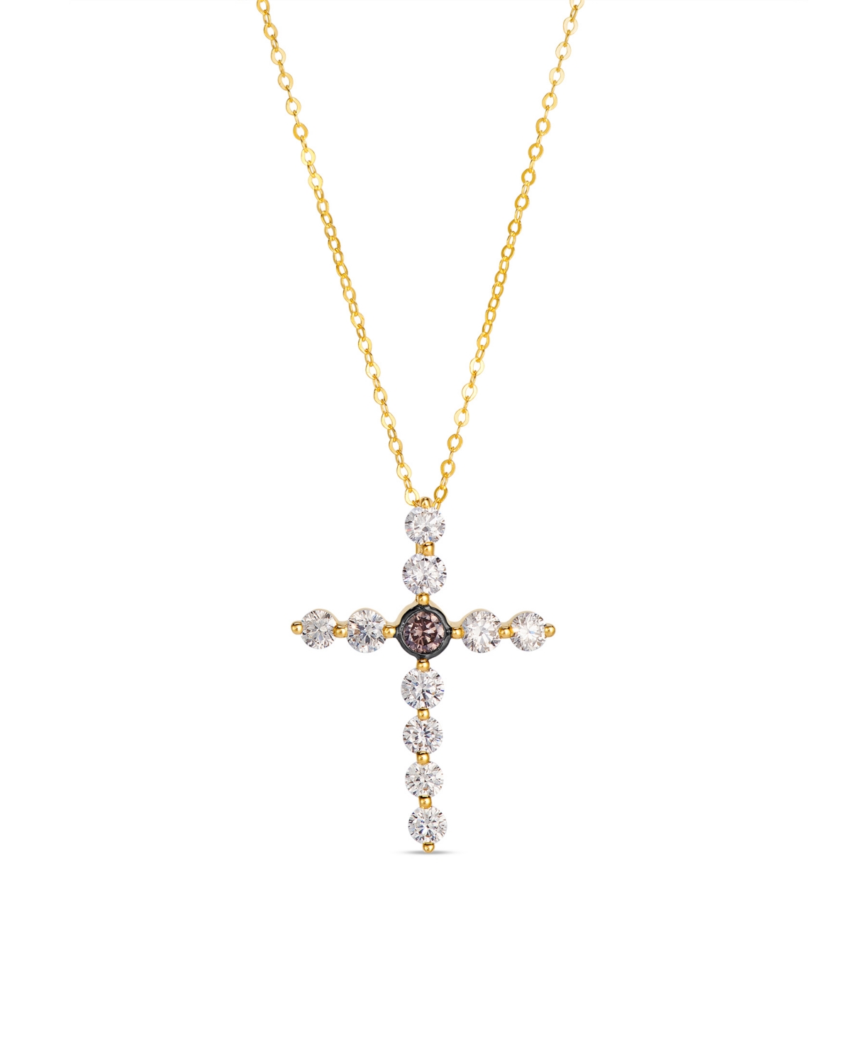 Le Vian Diamond Cross Pendant (1 ct. t.w.) in 14k Yellow Gold