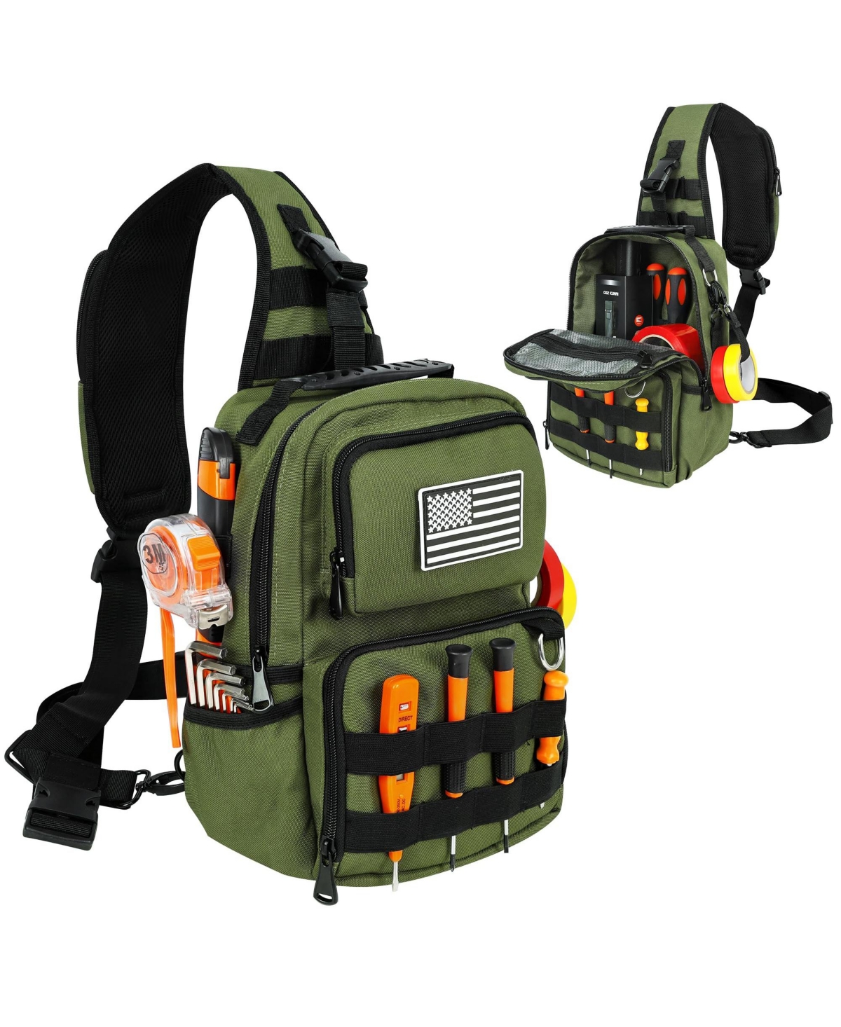 Xdovet Heavy Duty Electricians Sling Tool Bag With Multi Pocket Molle System