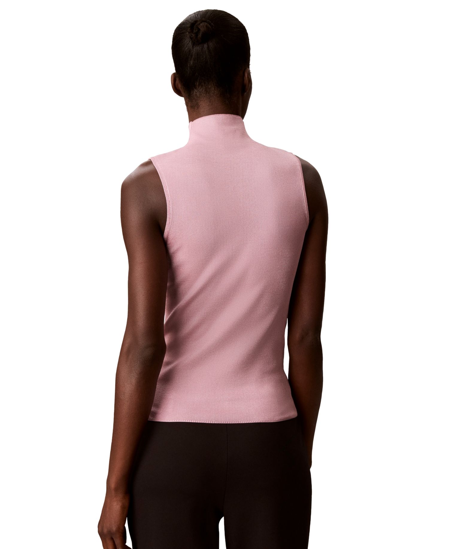 Women's Cutaway Mock Neck Knit Tank