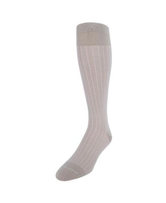 Men's Valentino Vertical Stripe Over-the-Calf Mercerized Cotton Socks