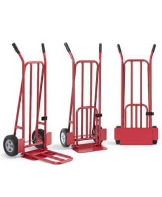 Heavy-Duty Foldable Hand Truck Dolly with Dual Nose Plates