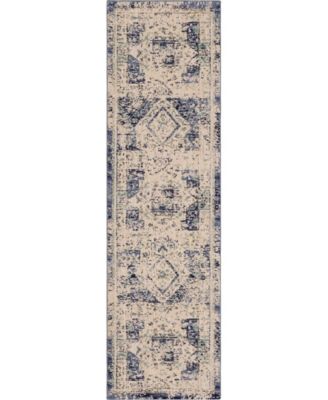 Cosmopolitan Santee Indigo 2'4" x 7'10" Runner Rug