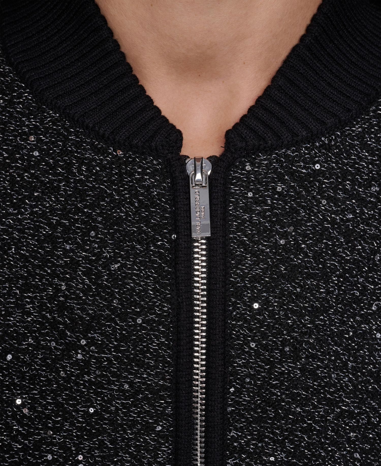 Women's Full-Zip Embellished Loose-Fit Cardigan Sweater