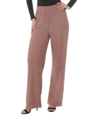 Women's Straight-Leg High-Waisted Studded Pants