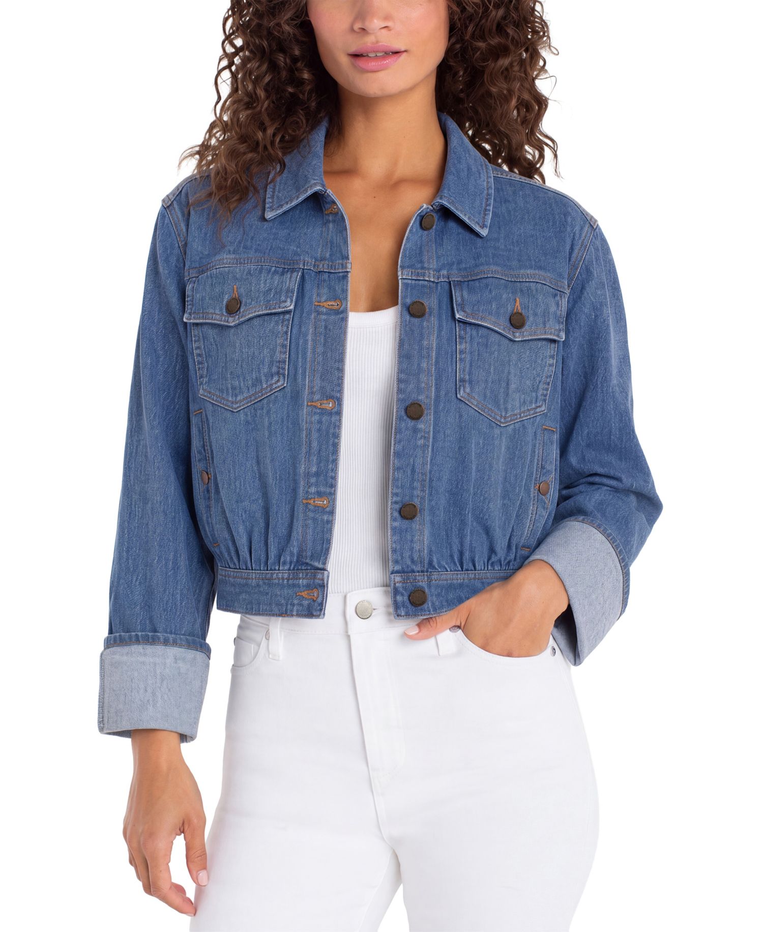 Women's Mirela Cropped-Denim Jacket