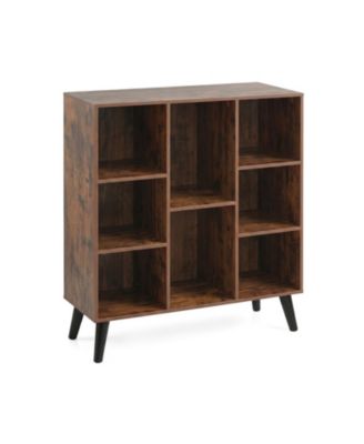 8-Cube Bookcase Set on Raised Mid-Century Tapered Legs