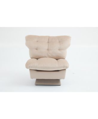 Swivel Decorative Chair-Quick Assembly, 300-pound Weight Capacity, Extra-Large Sturdy Base, 20.8-inch Cotton Seat Cushion