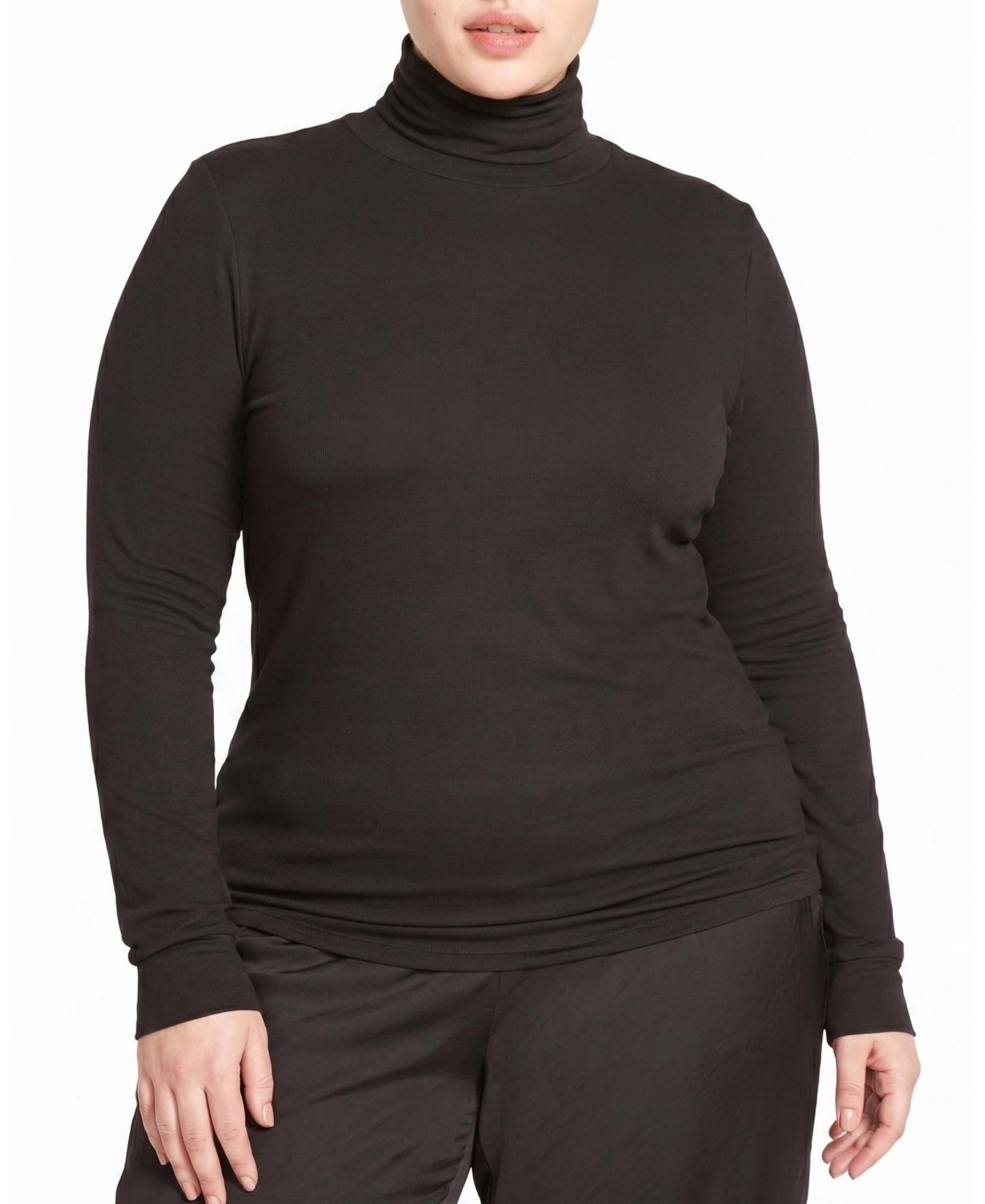 Plus Size Cloud Rib Turtleneck