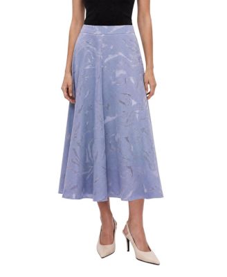 Women's High-Waisted A-Line Midi Skirt