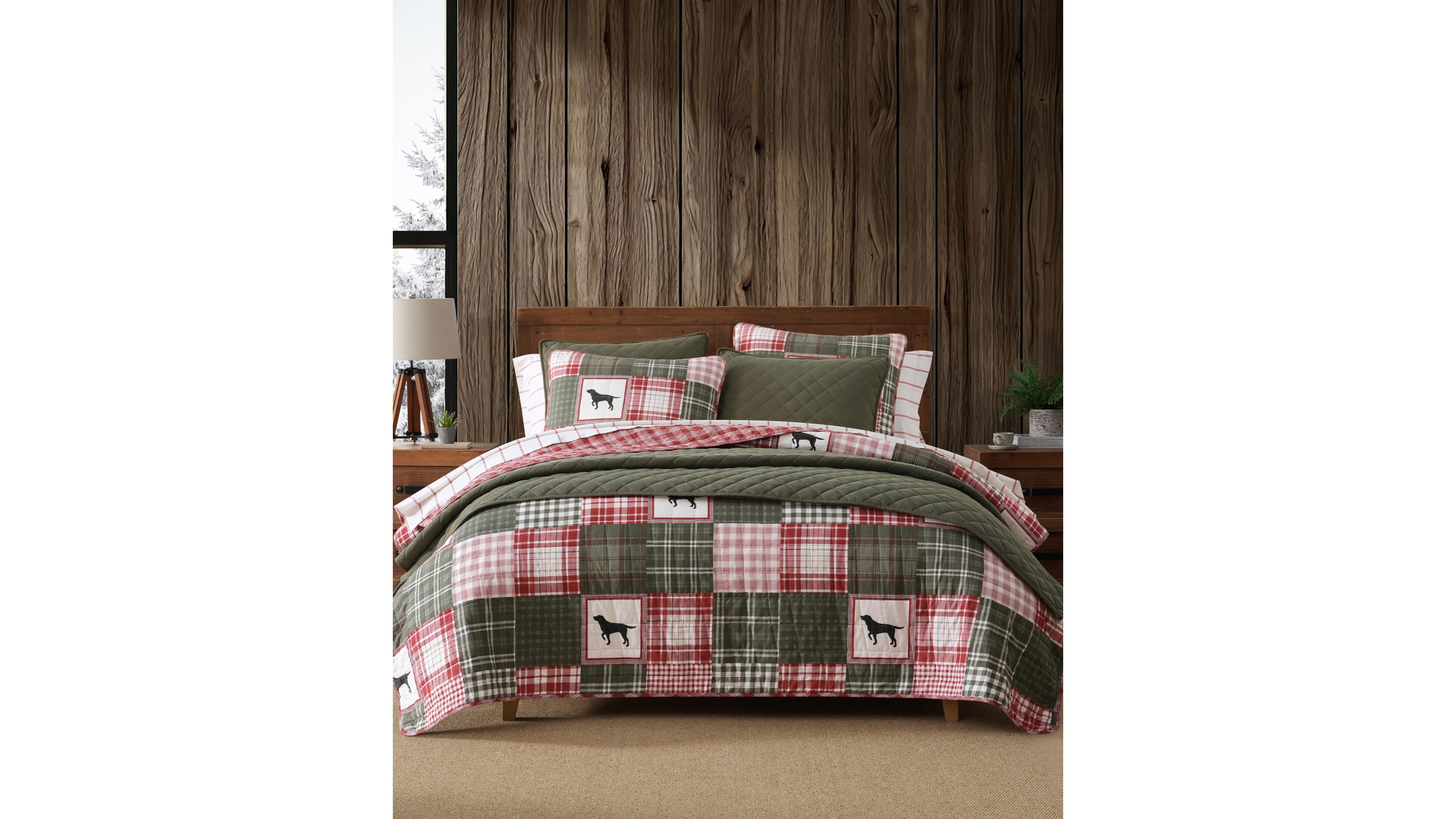 Eddie Bauer Buddy Patchwork Reversible 2-Piece Quilt Set, Twin