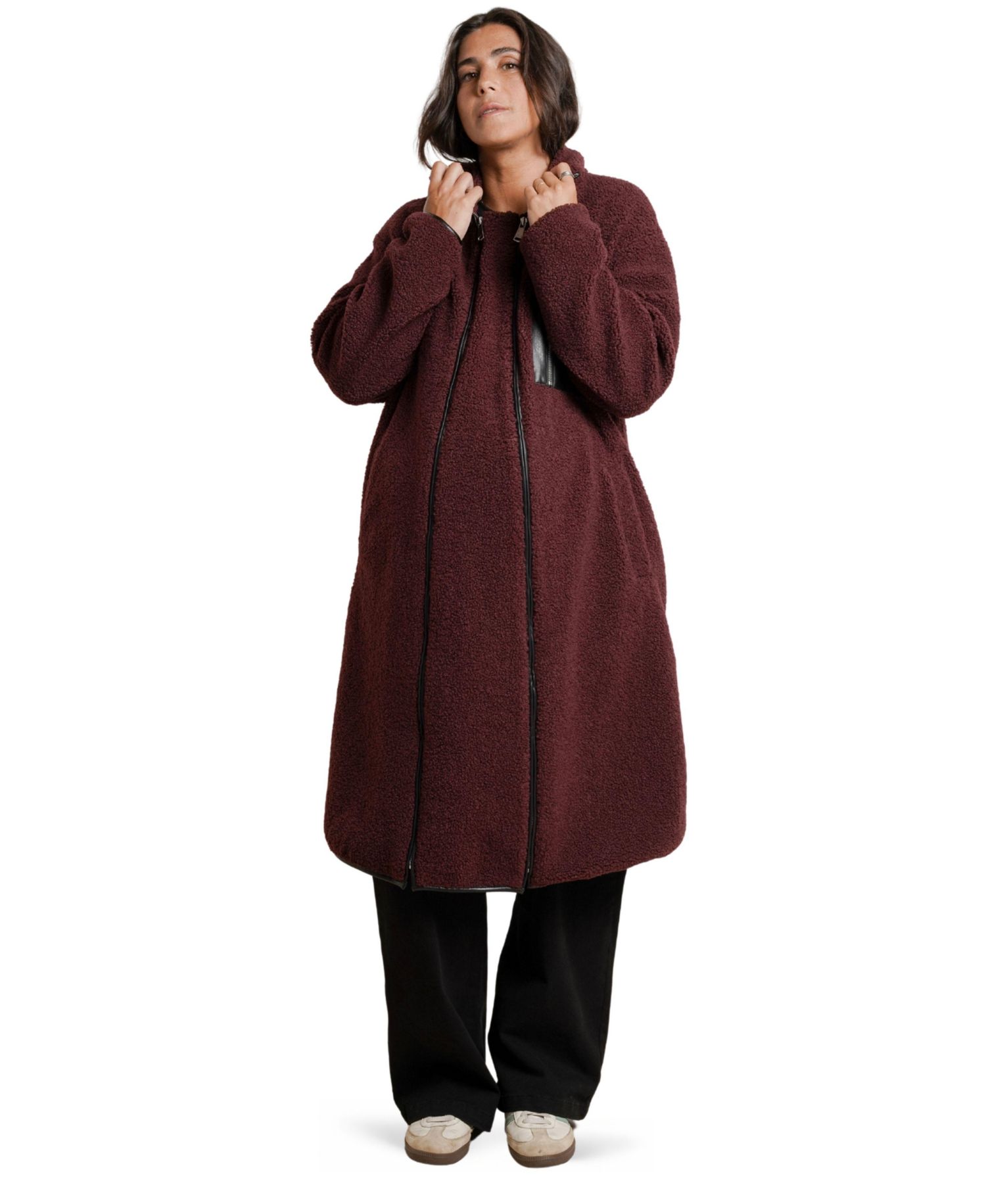 Women's NOM Teddi Baby Wearing Long Coat
