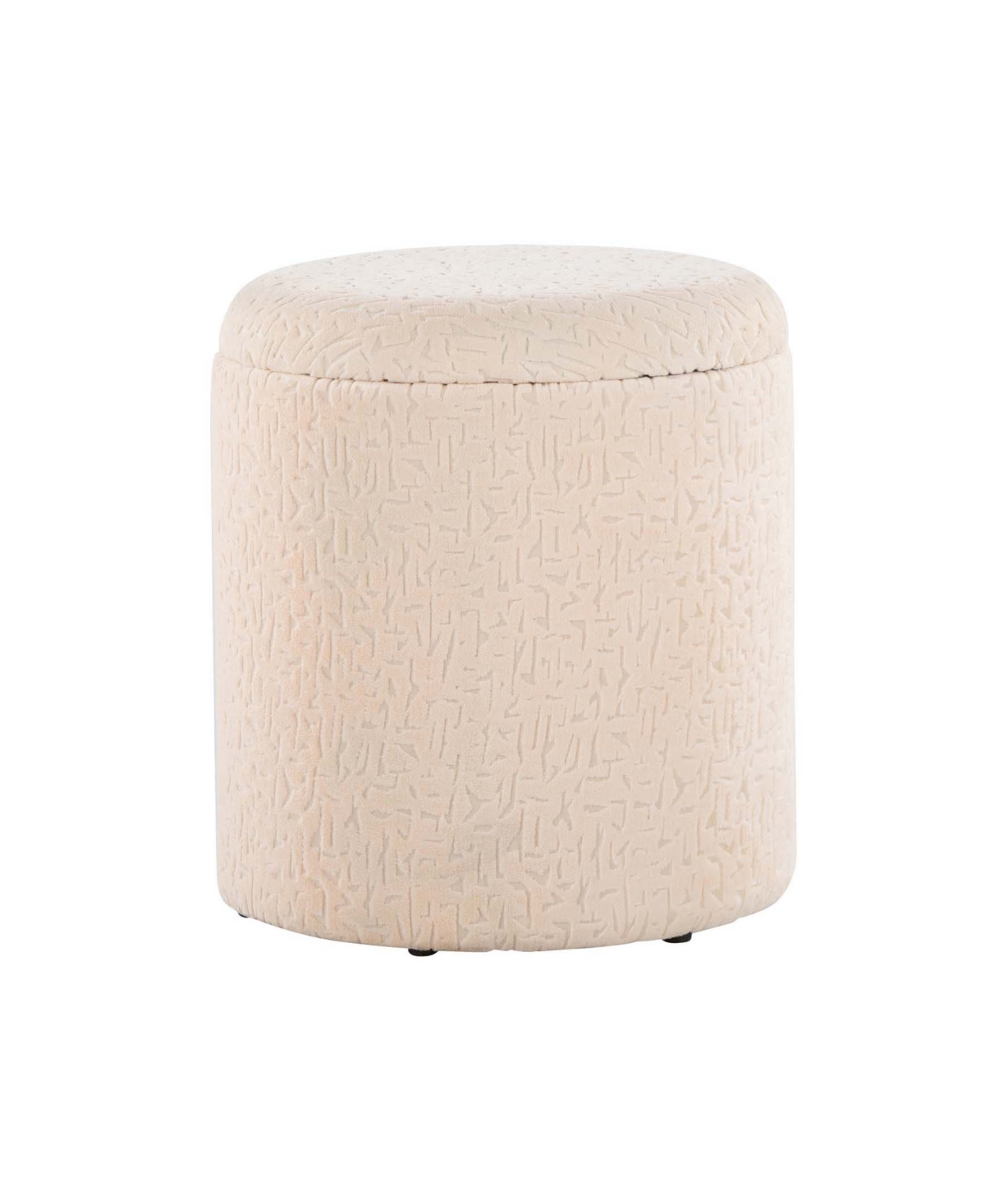 Lumisource Tahoe 18" Upholstered Storage Ottoman