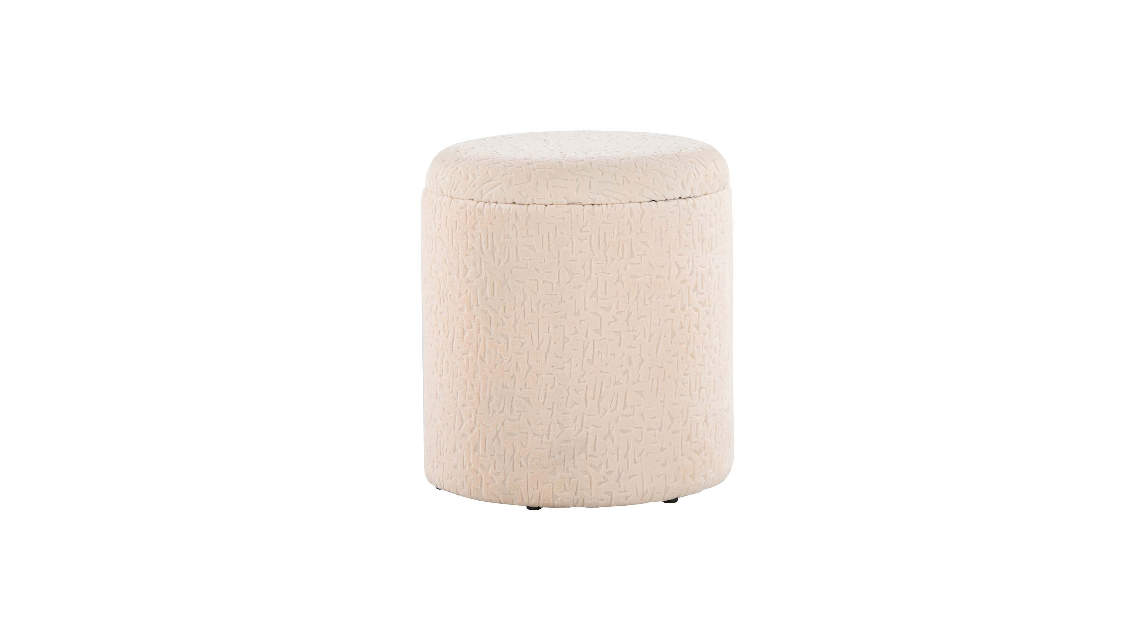 Lumisource Tahoe 18" Upholstered Storage Ottoman