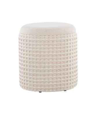 Tahoe 18" Upholstered Texture Storage Ottoman