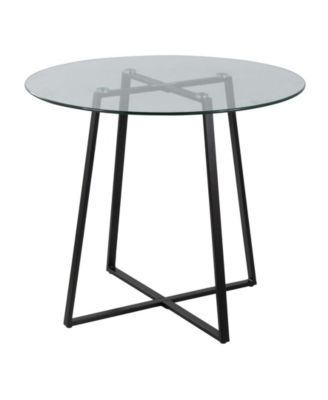 Cosmo 30.25" Tempered Glass Contemporary Dinette Table