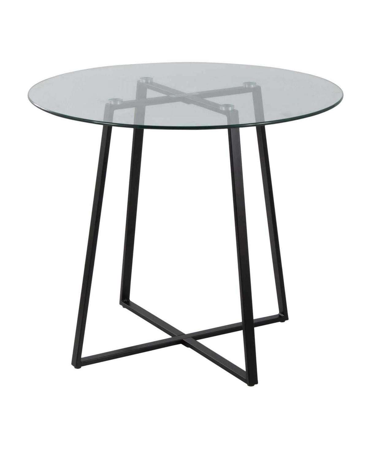 Lumisource Cosmo 30.25" Tempered Glass Contemporary Dinette Table