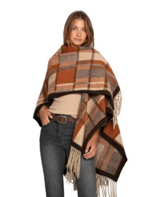 Worth The Wait Check Pattern Fringe-Trim Wrap