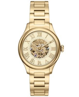 Women's Automatic Water-Resistant Gold Stainless Steel Bracelet Watch 36mm