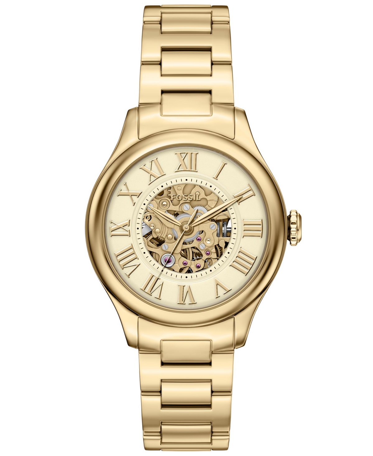 Fossil Women's Automatic Water-Resistant Gold Stainless Steel Bracelet Watch, 36mm - Gold